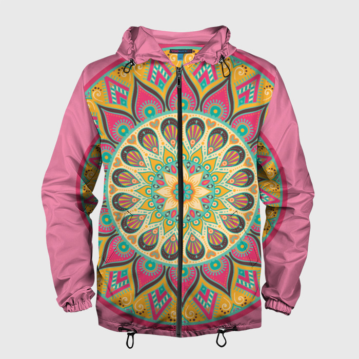 Мужская ветровка 3D Чёрный чай Знакомый Ассам (полный узор) фото