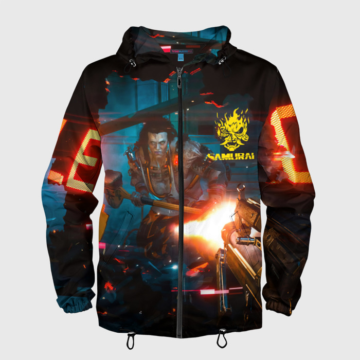 Мужская ветровка 3D cyberpunk 2077 | Night city фото