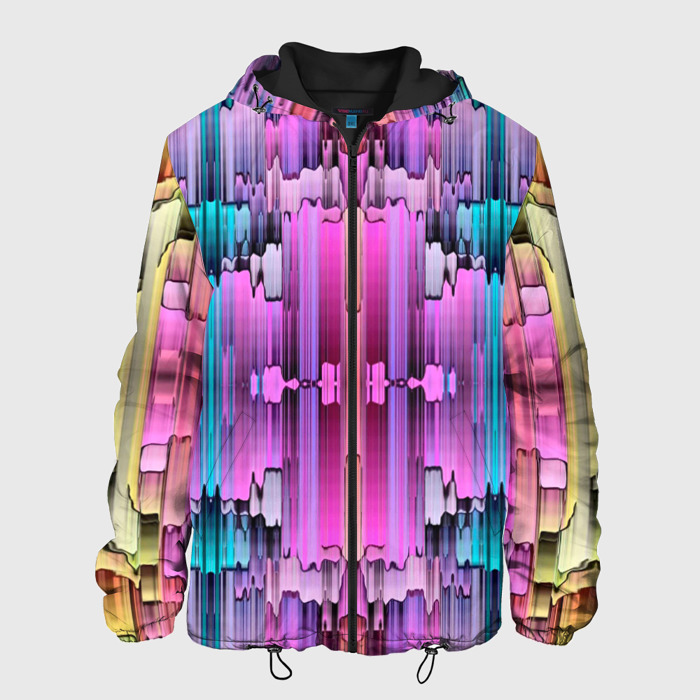 Мужская куртка 3D калейдоскоп абстракции фото