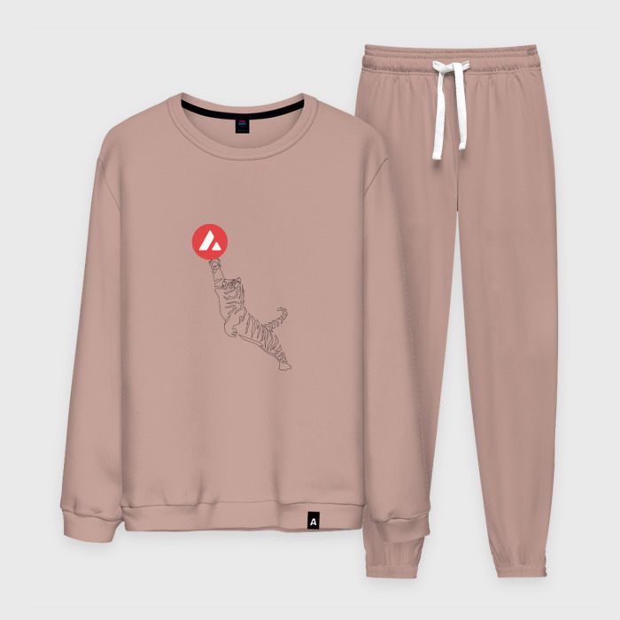 Мужской костюм хлопок Криптовалюта Аваланч с тигром фото