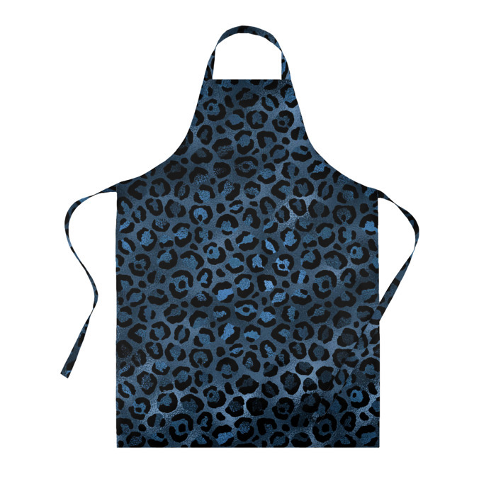 Фартук 3D Синяя леопардовая шкура фото