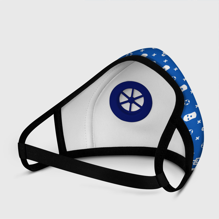 Маска из неопрена Узор Blue Dope Camo (Dope Street Market) фото