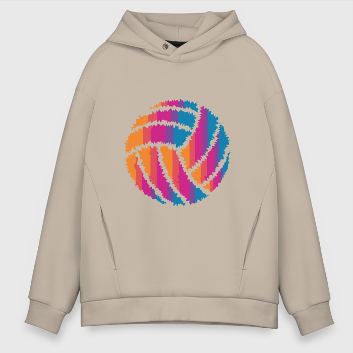 Мужское худи Oversize хлопок Ball Volleyball фото