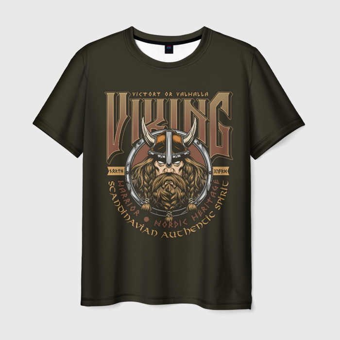 Мужская футболка 3D VIKING (Викинг) фото