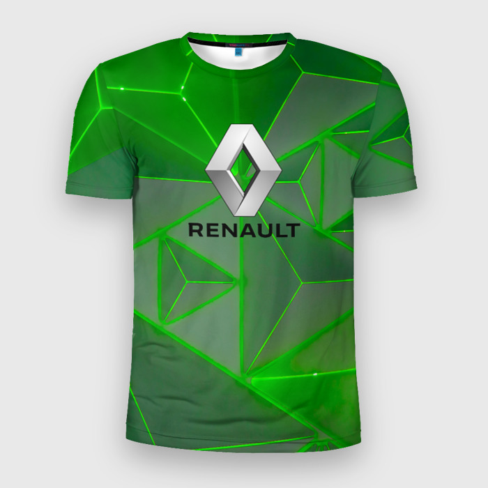Мужская футболка 3D Slim RENAULT   РЕНО   abstraction фото