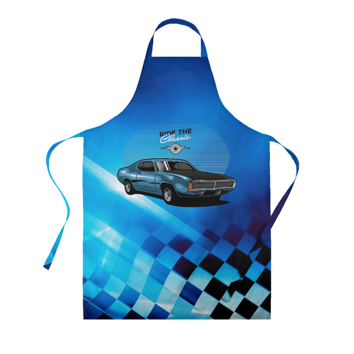 Фартук 3D Синий Ретро автомобиль фото