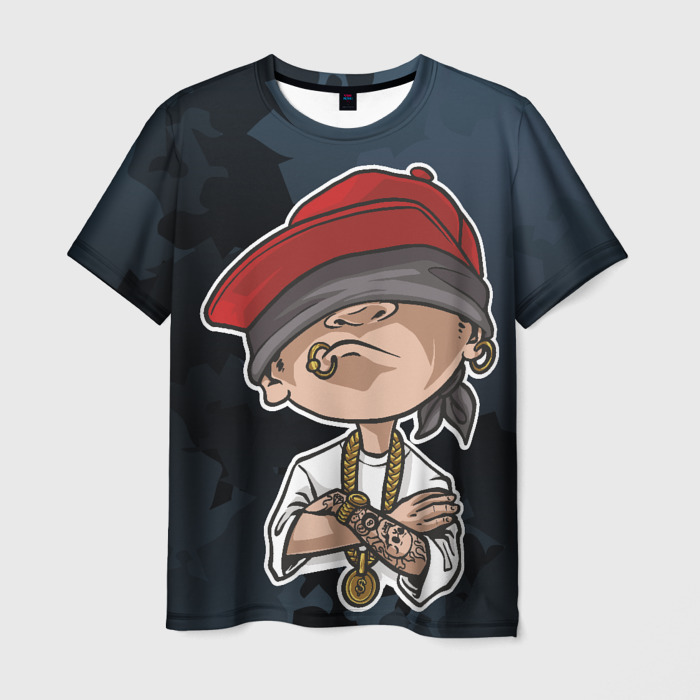 Мужская футболка 3D Пацанчик с татухами фото