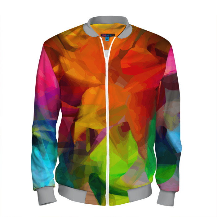 Мужской бомбер 3D Color pattern   Fashion 2024 фото