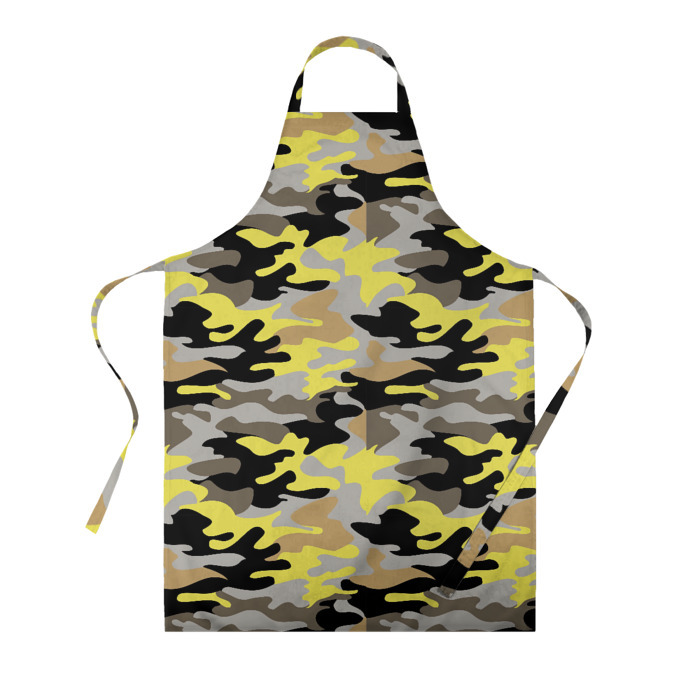 Фартук 3D Желтый, Черный, Серый, Модный (камуфляж) фото