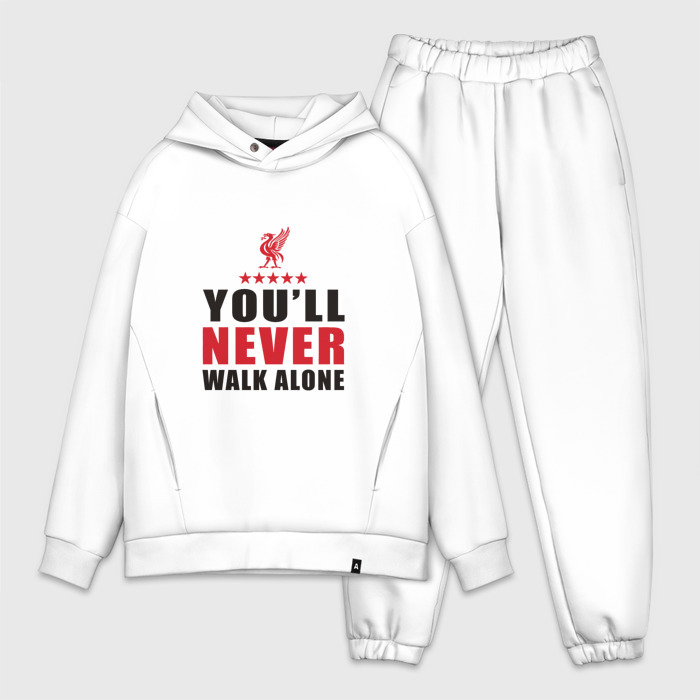 Мужской костюм хлопок OVERSIZE Liverpool   Never Walk Alone фото