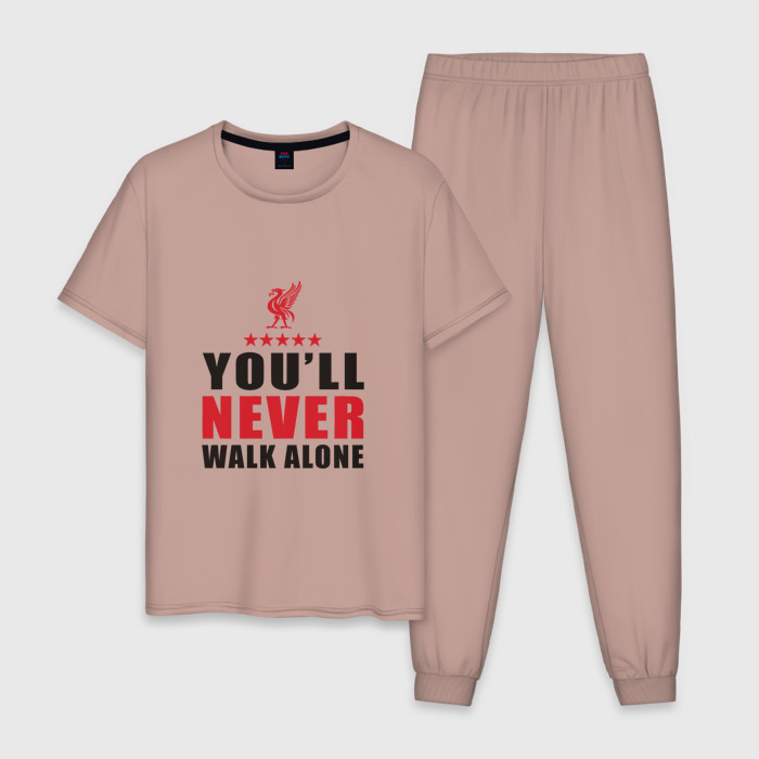Мужская пижама хлопок Liverpool   Never Walk Alone фото