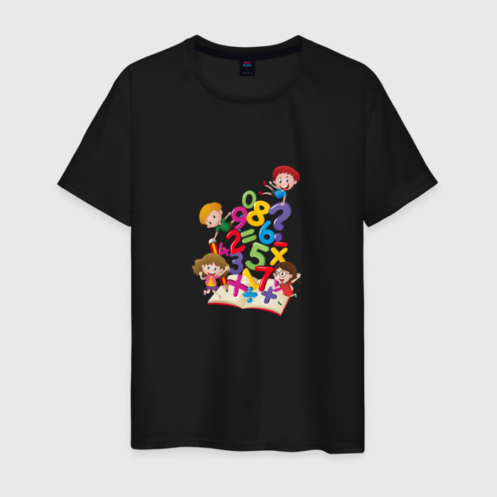 Мужская футболка хлопок Дети с цифрами фото