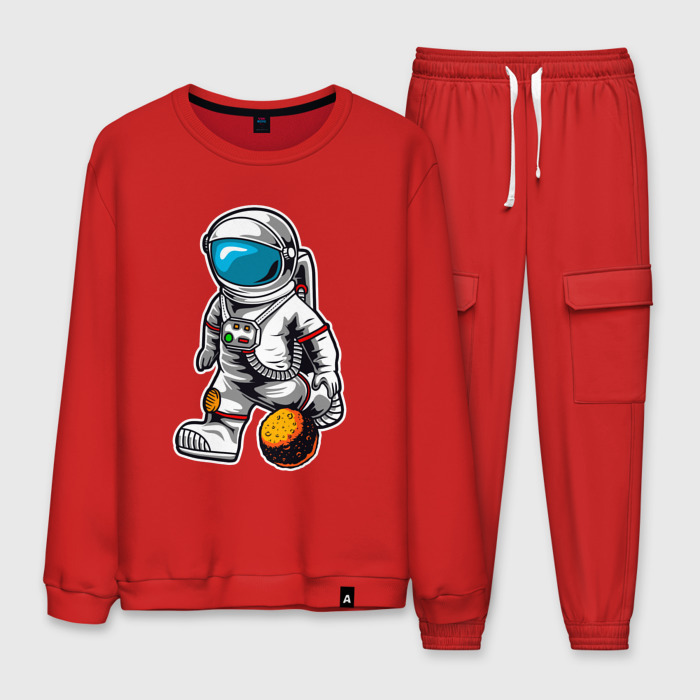 Мужской костюм хлопок Космонавт играет планетой фото