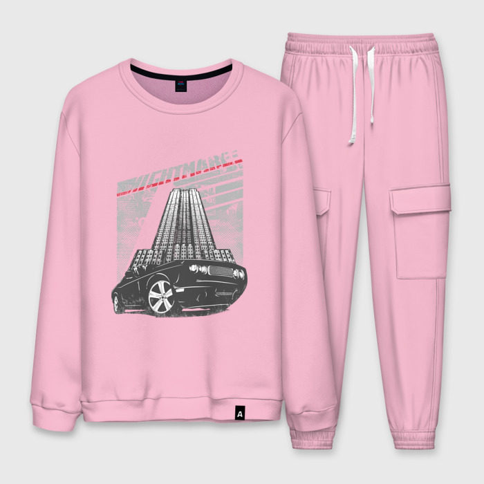 Мужской костюм хлопок Авто у здания фото