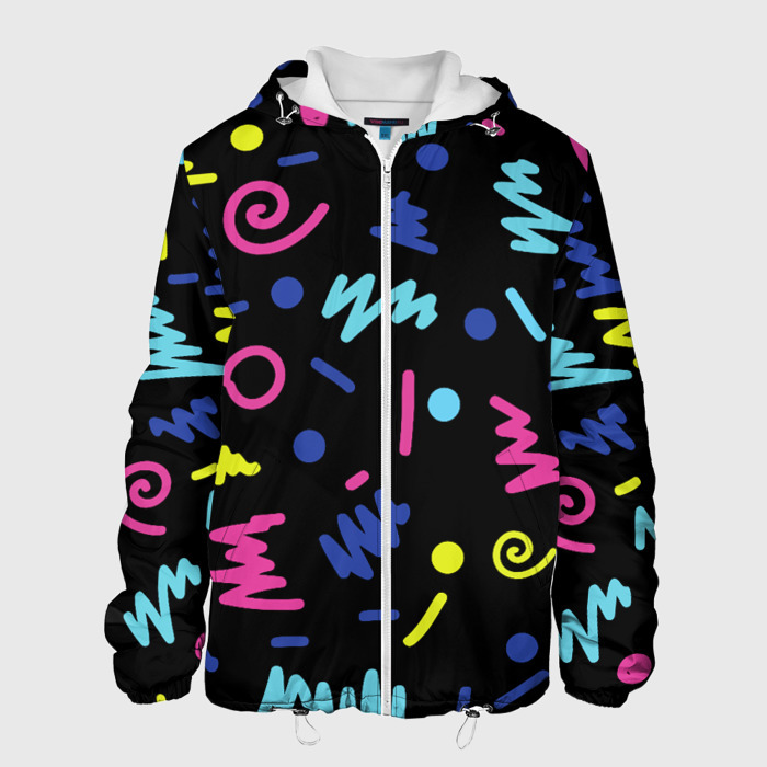 Мужская куртка 3D Neon color pattern   Fashion 2032 фото