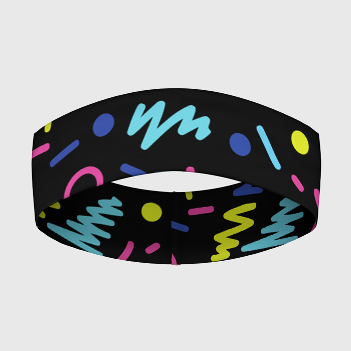 Повязка на голову 3D Neon color pattern  Fashion 2032 фото