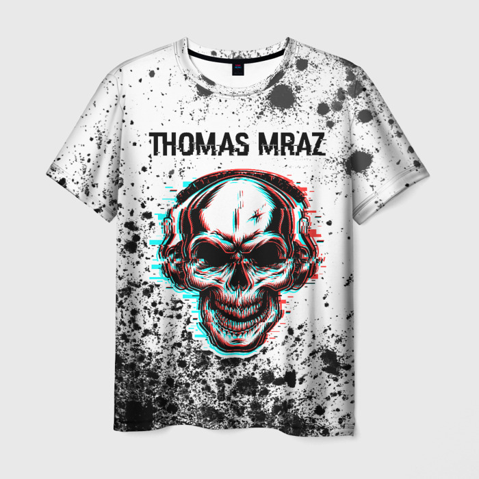 Мужская футболка 3D Thomas Mraz   ЧЕРЕП   Краска фото