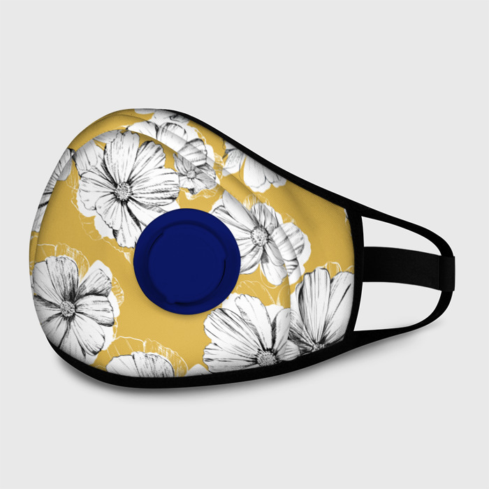 Маска из неопрена Цветы Цветочно Жёлтый фото