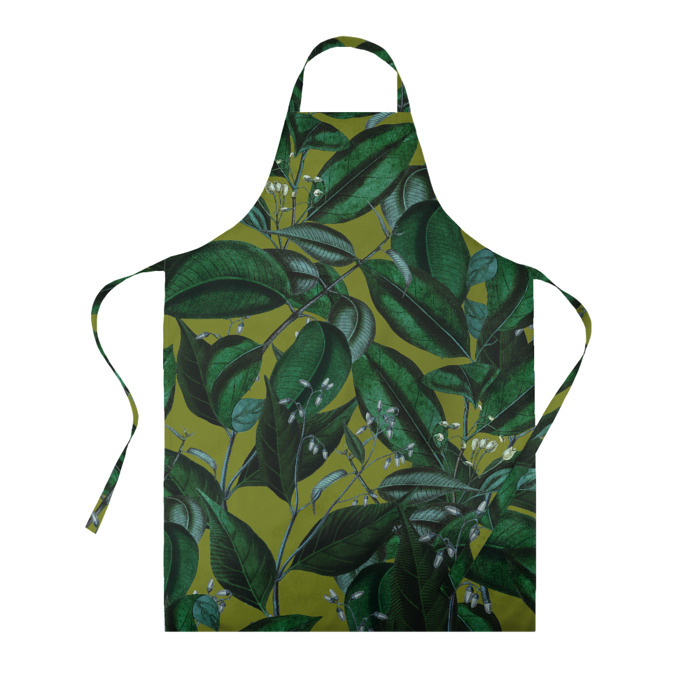 Фартук 3D Цветы Тёмная Листва фото