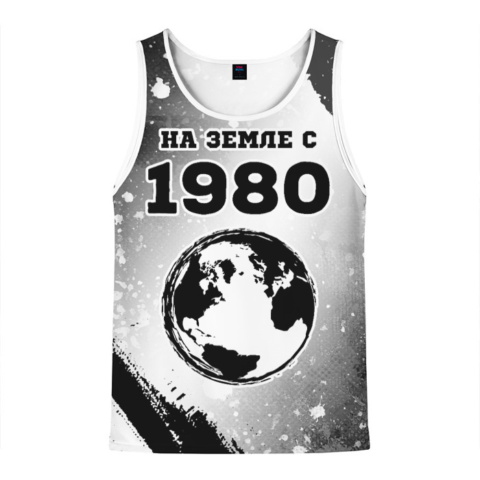 Мужская майка 3D На Земле с 1980 Краска фото