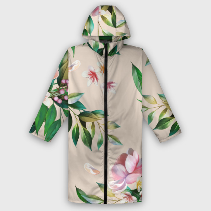 Дождевик унисекс 3D Цветы Летние фото