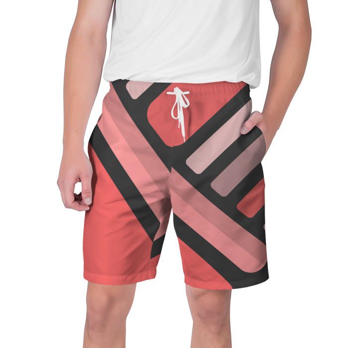 Мужские шорты 3D ПОЛОСКИ | ЛИНИИ фото