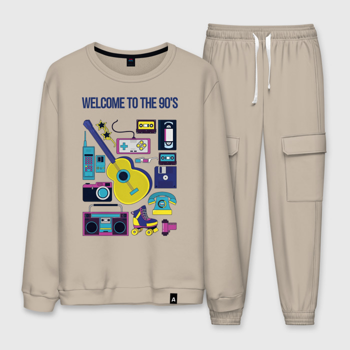 Мужской костюм хлопок Добро пожаловать в 90 е фото