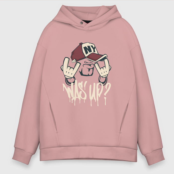 Мужское худи Oversize хлопок Как дела, чувак фото