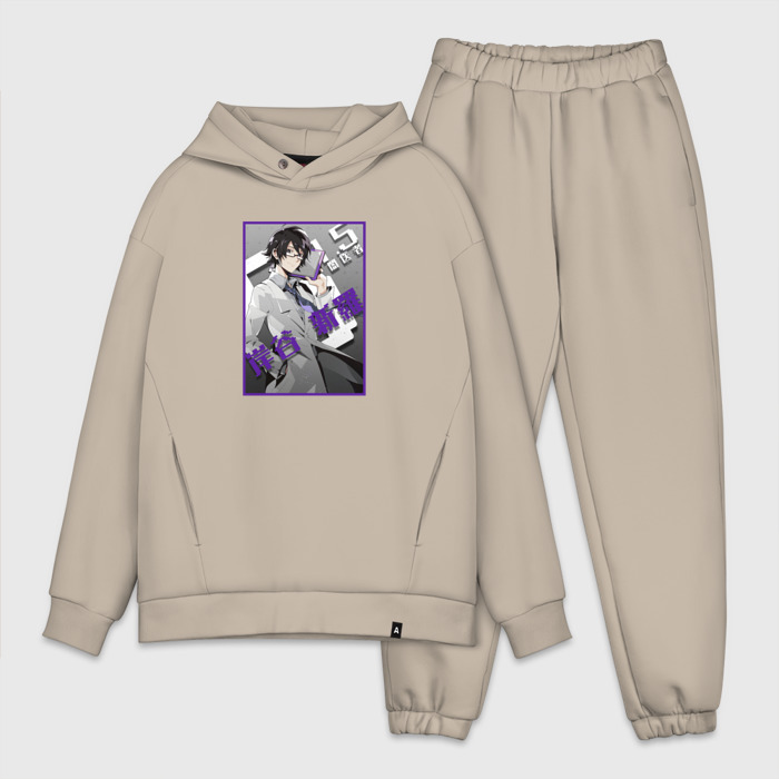 Мужской костюм хлопок OVERSIZE Синра Киситани фото