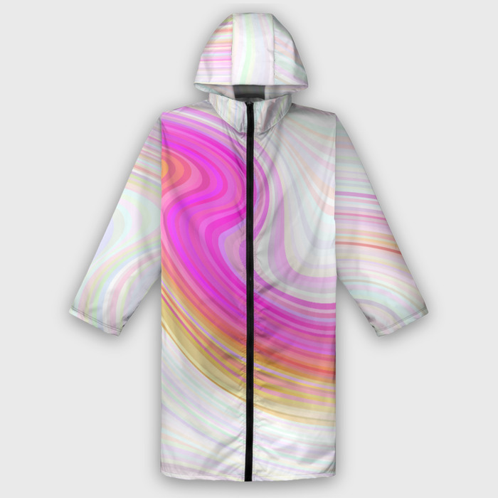 Дождевик унисекс 3D Abstract gradient lines фото