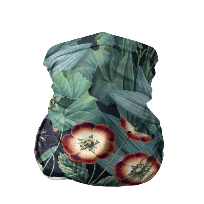 Бандана-труба 3D Цветы Полуночные фото