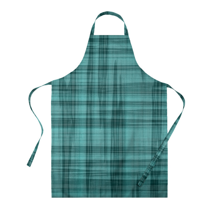 Фартук 3D Клетчатый узор цвета морской волны checkered pattern фото