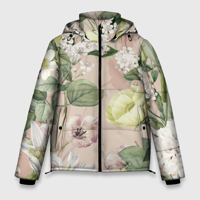 Мужская зимняя куртка 3D Цветы Свадебный Букет фото