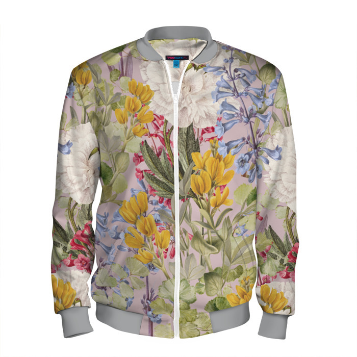 Мужской бомбер 3D Цветы Удивительное Лето фото