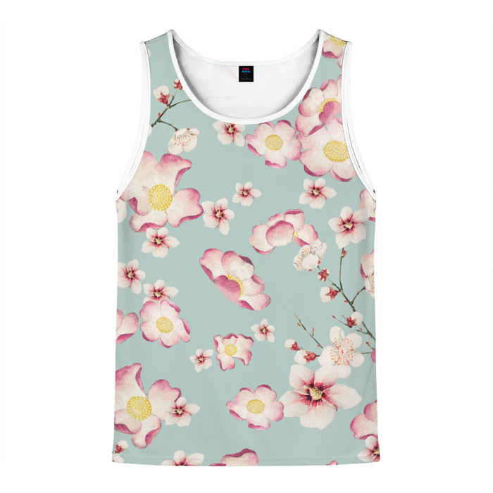 Мужская майка 3D Цветы Дицы фото