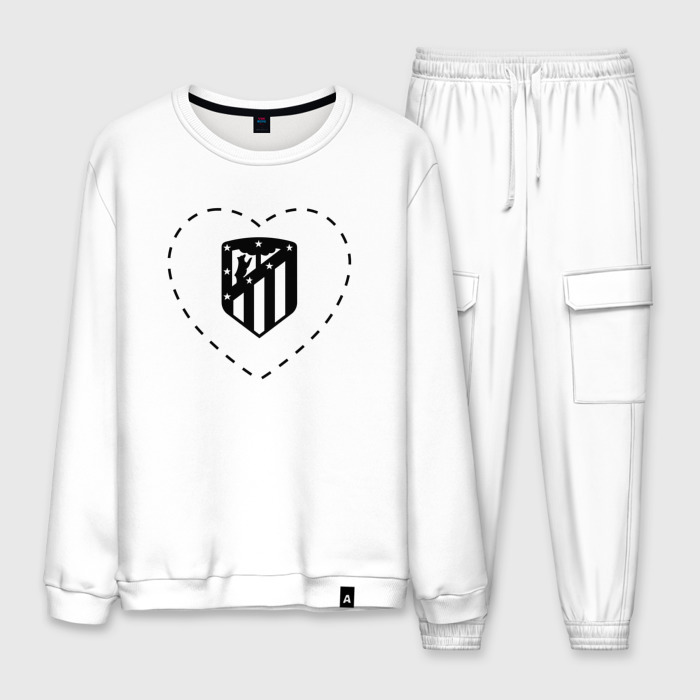 Мужской костюм хлопок Лого Atletico Madrid в сердечке фото