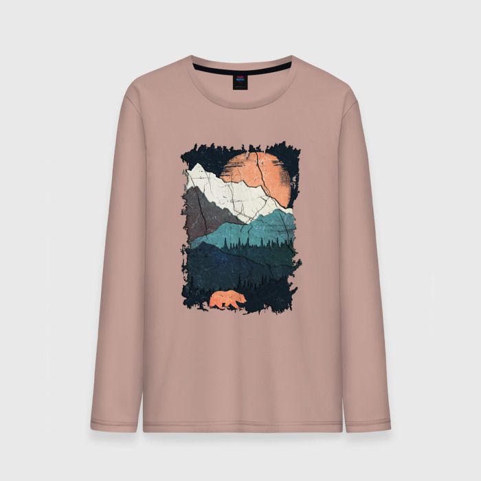 Мужской лонгслив хлопок Медвежье путешествие фото