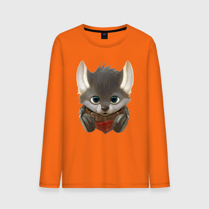 Мужской лонгслив хлопок Волчонок меломан   Милашка фото