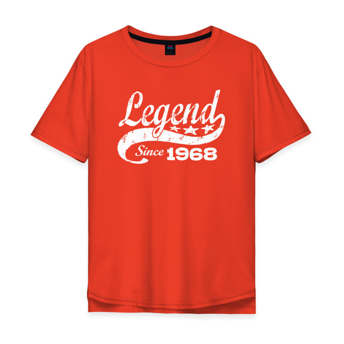Мужская футболка хлопок Oversize Легенда с 1968 года фото