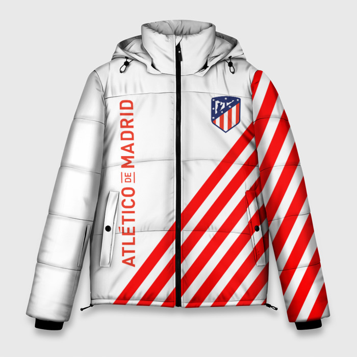 Мужская зимняя куртка 3D atletico madrid   красные полосы фото