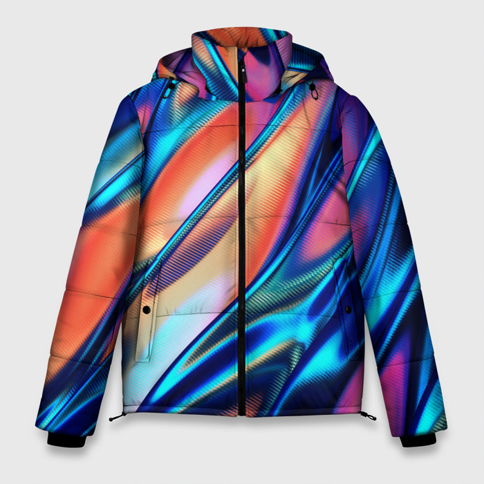 Мужская зимняя куртка 3D Colorful flow фото