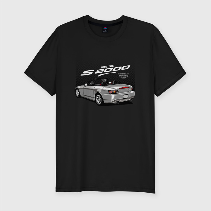 Мужская футболка хлопок Slim Honda S2000 Хонда 2000 фото