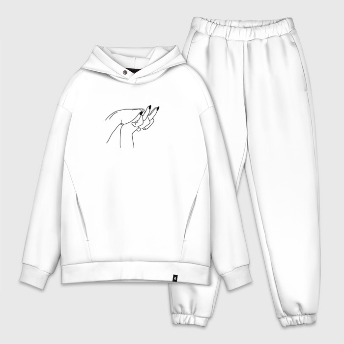 Мужской костюм хлопок OVERSIZE Женская эстетика  перекрестие рук фото