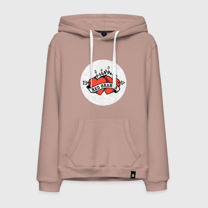 Мужская толстовка хлопок Red hearts|Love forever фото