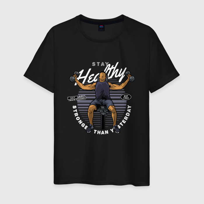 Мужская футболка хлопок Спортивный зал GYM фото