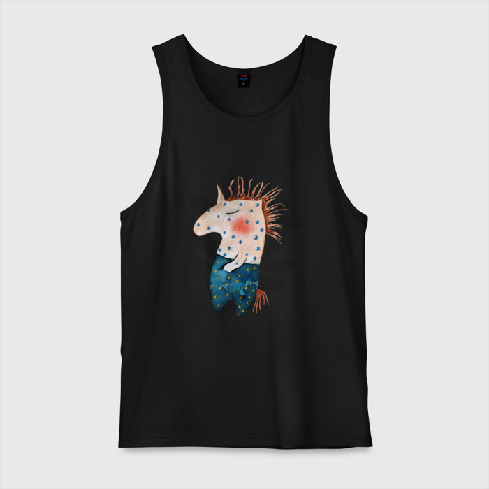 Мужская майка хлопок Конь в звездочках фото