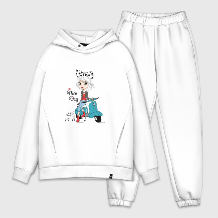 Мужской костюм хлопок OVERSIZE TODAY IS A GOOD DAY фото
