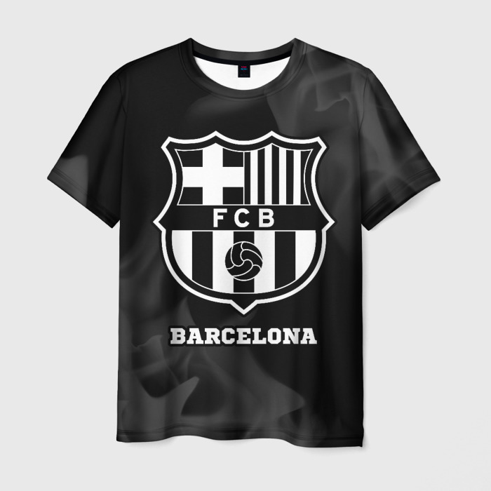 Мужская футболка 3D Barcelona Sport на темном фоне фото