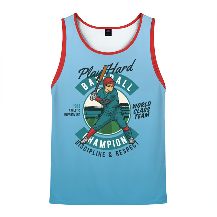 Мужская майка 3D Чемпионат  по бейсболу фото