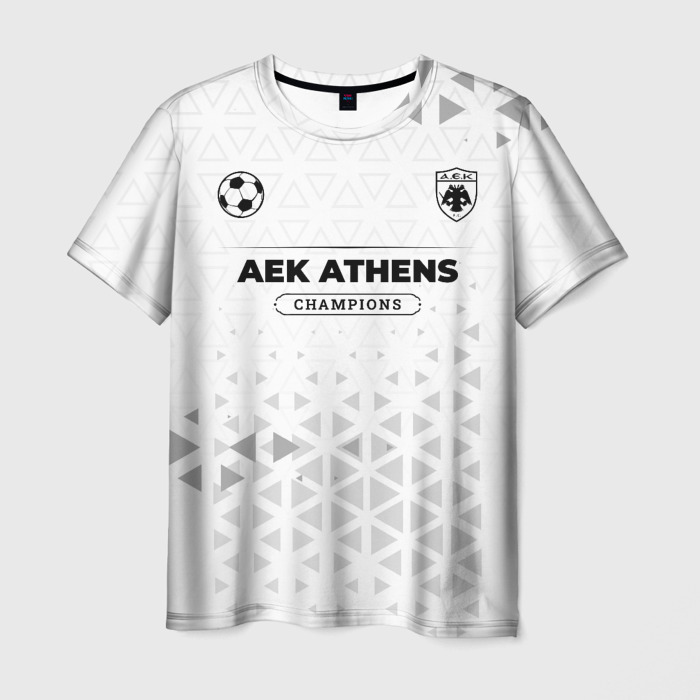 Мужская футболка 3D AEK Athens Champions Униформа фото